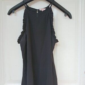 Candies Black Ruffled Spaghetti strap top Size Small